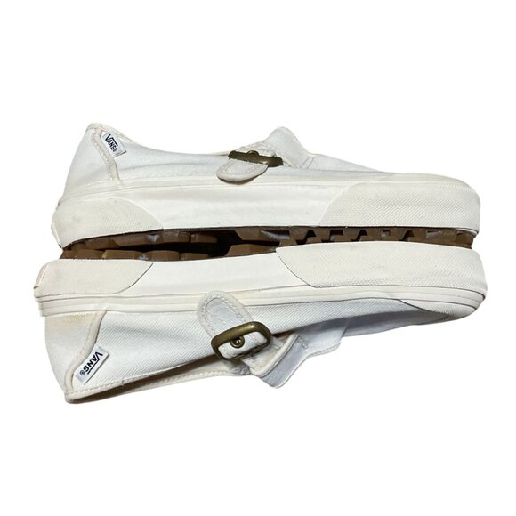 Vintage Vans Mary Jane Shoes Size 7.5 Off White Made In USA Buckle Closure - Picture 2 of 6